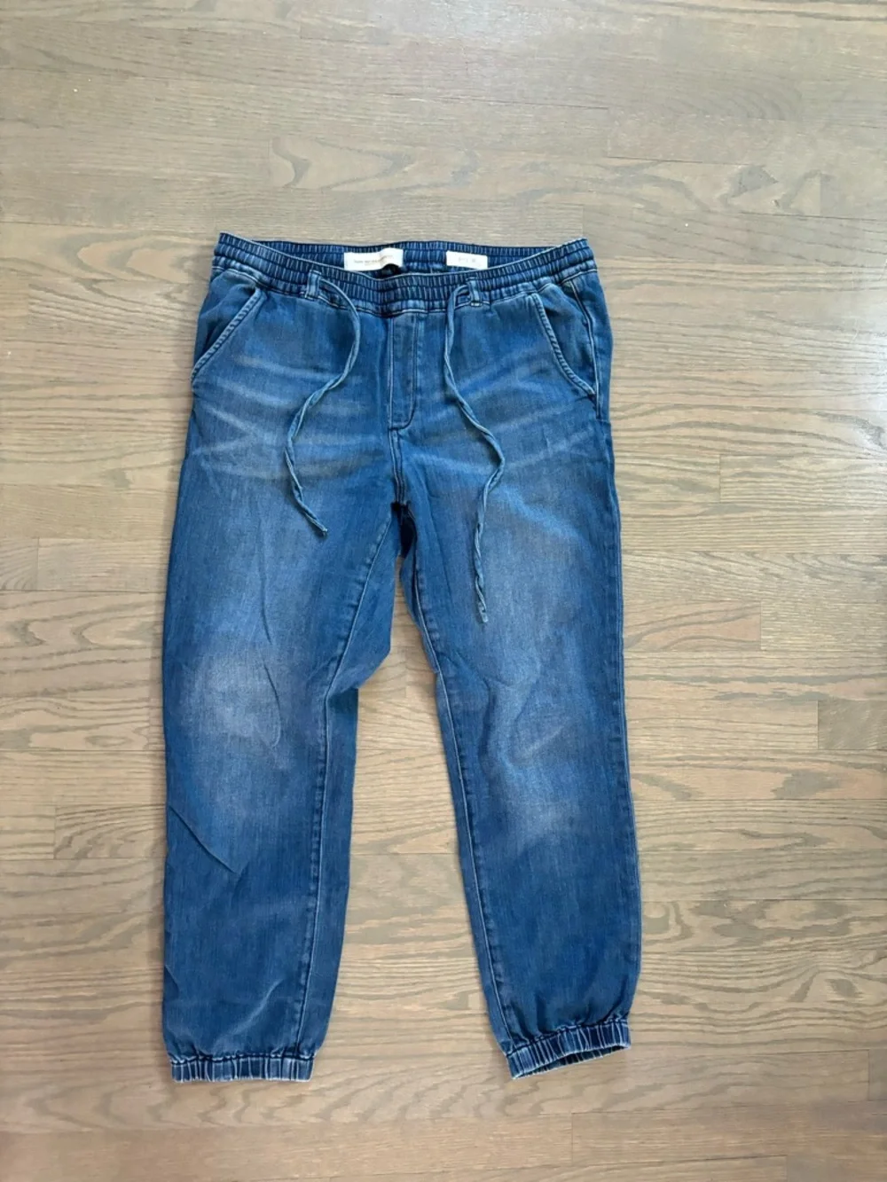 Anthropologie Pilcro Denim Joggers medium wash blue Womens size medium - Picture 4 of 8
